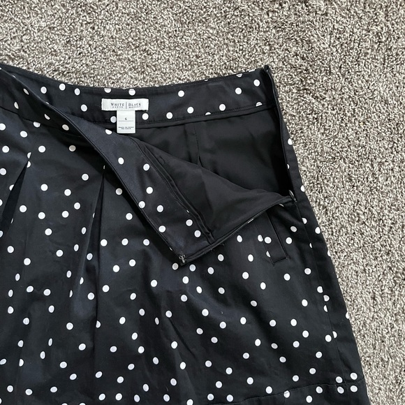 White House Black Market black/white polka dot skirt - Picture 3 of 6